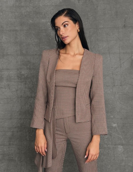 Veste de soirée courte imprimée