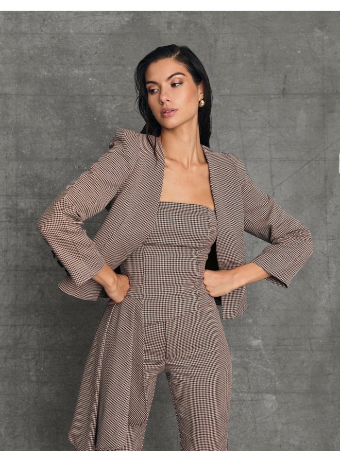 Chaqueta de fiesta corta estampada