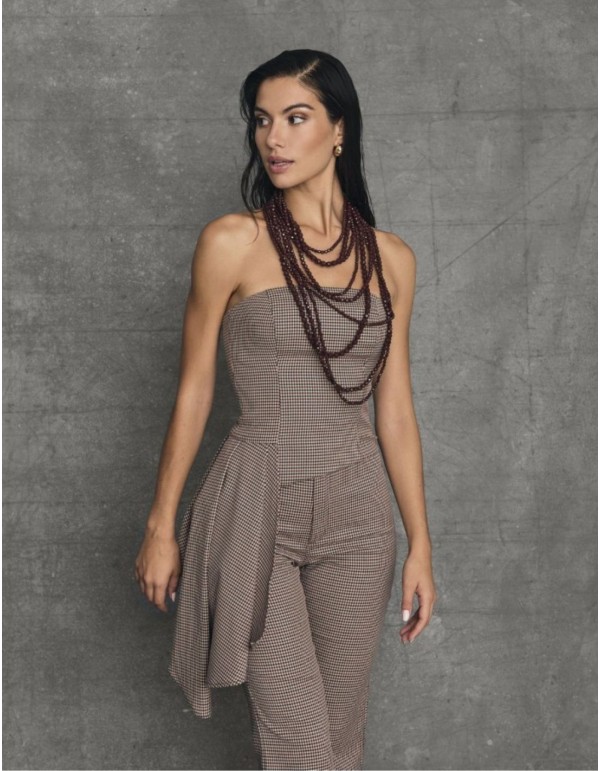 Printed strapless top Glen 2