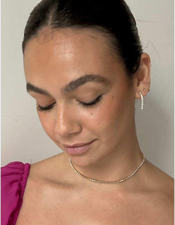 Gold plated zirconia choker