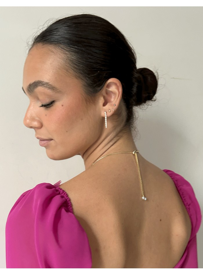 Gold plated zirconia choker