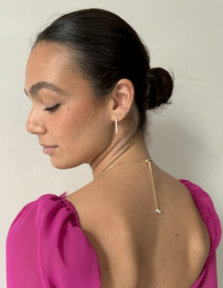 Choker de circonitas con baño de oro