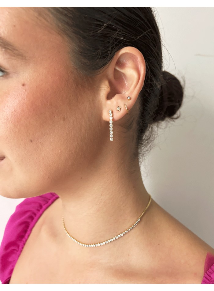 Choker de circonitas con baño de oro