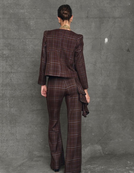 pantalon marron traje