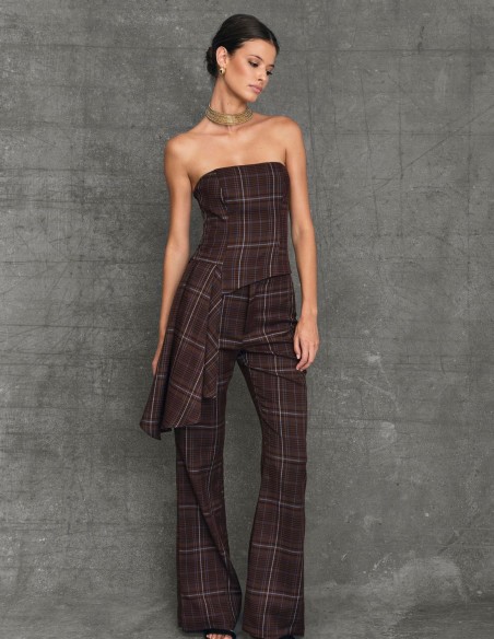 Pantalon évasé à taille haute pour les invités