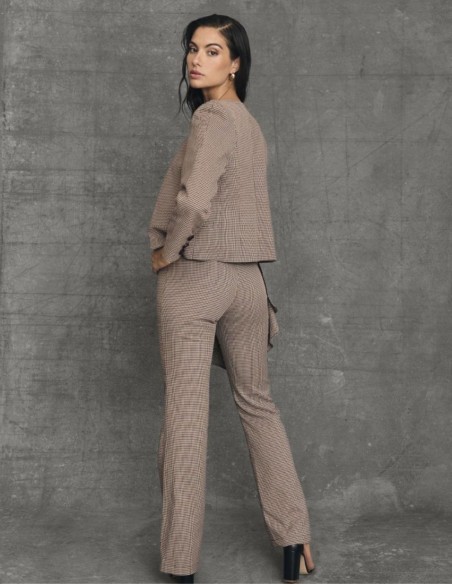 Pantalón de tiro alto acampanado para invitada