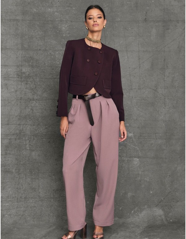 Eggplant-colored blazer jacket 2