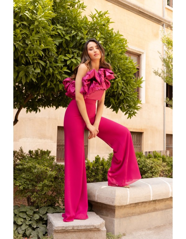 Pantalón largo campana listo con tiro alto 2