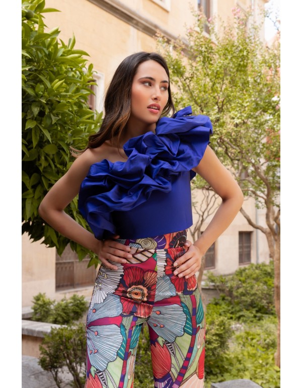 Party top with detachable ruffled flounce 2