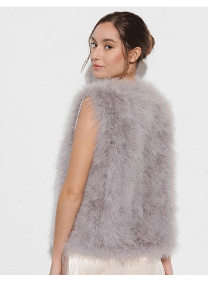Gilet en plumes d'autruche