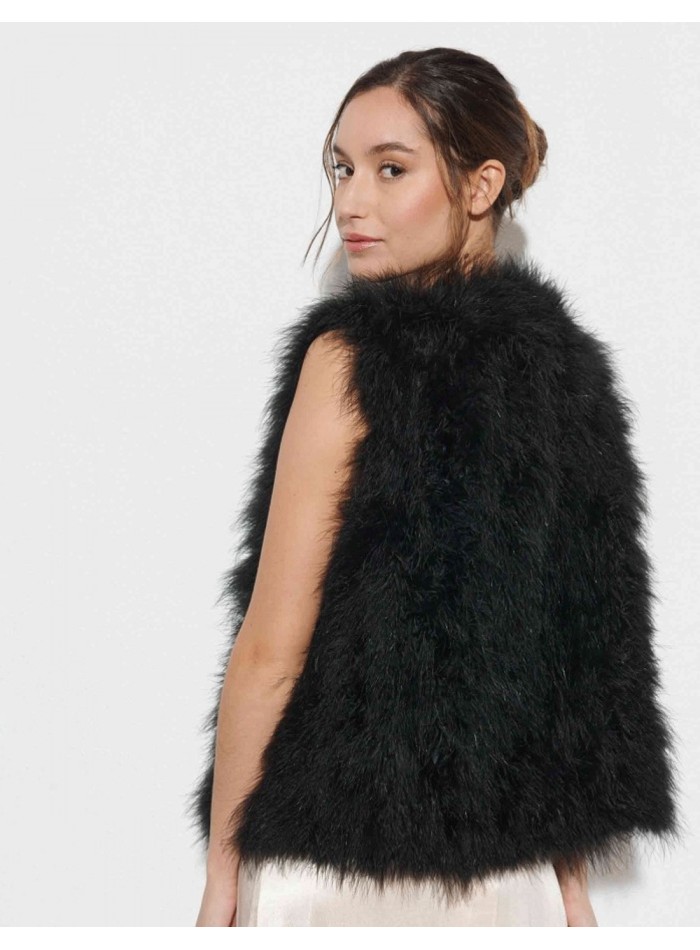 Ostrich feather vest