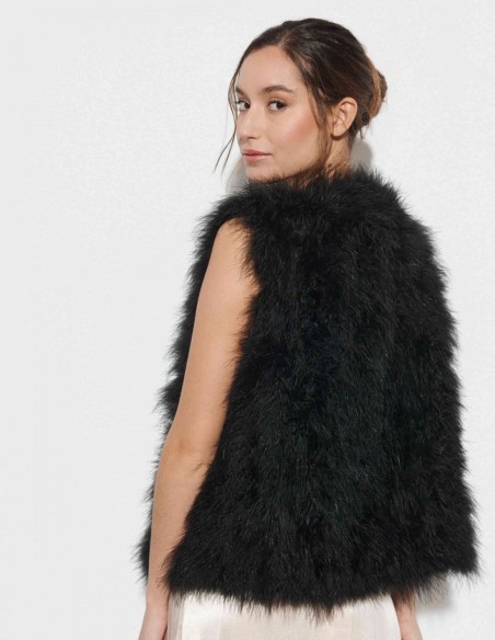 Ostrich feather vest