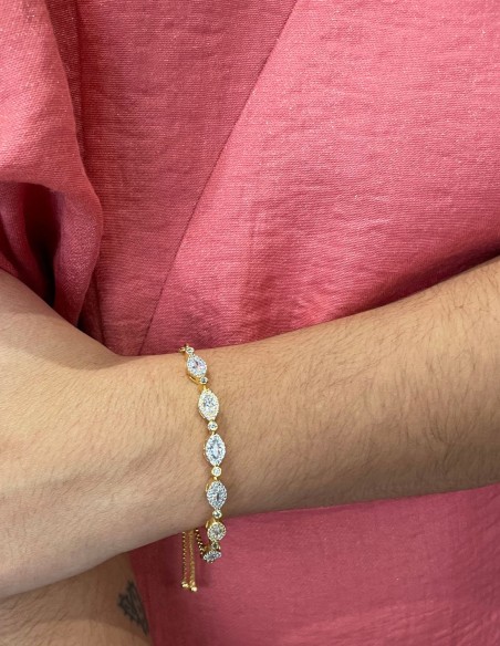 pulsera ajustable de circonitas