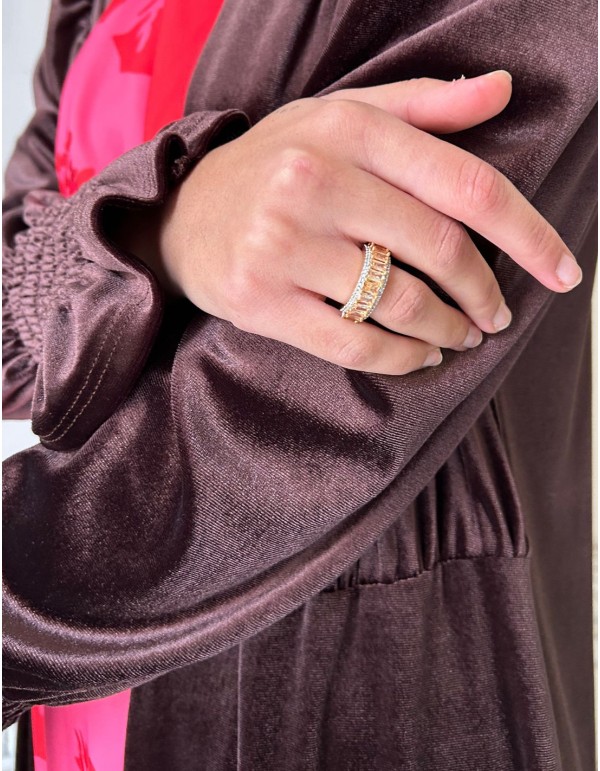 Bague avec zirconias taille baguette 2