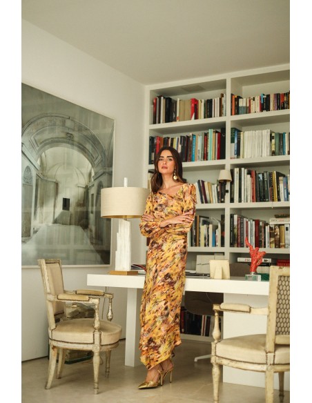 Jupe midi asymétrique pour invités