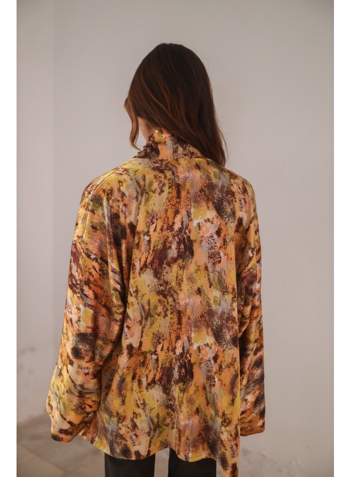 Kimono estampado floral corto