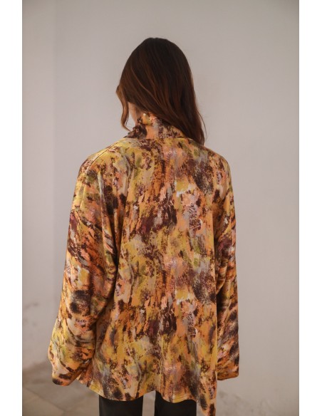 Kimono estampado floral corto