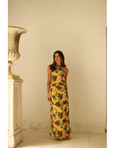 Falda de invitada estampado floral