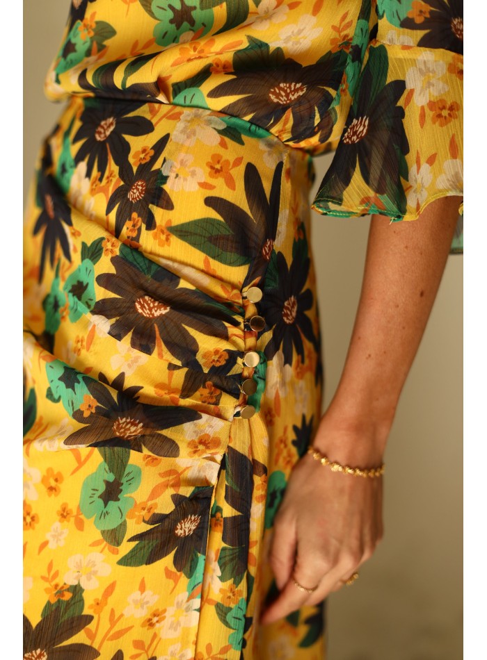 Falda de invitada estampado floral