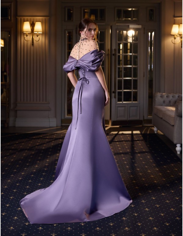 Robe de soirée longue avec corsage sans bretelles et... 2