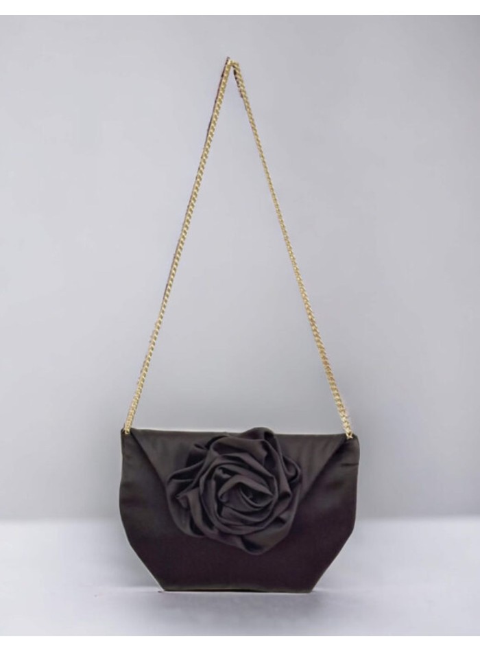 Bolso de mano con detalle maxiflor y cadena...