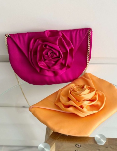 Sac à main avec détail maxi-fleur et chaîne intérieure plaquée or