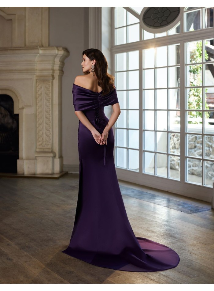 Long ball gown with bolero, draped corset and...
