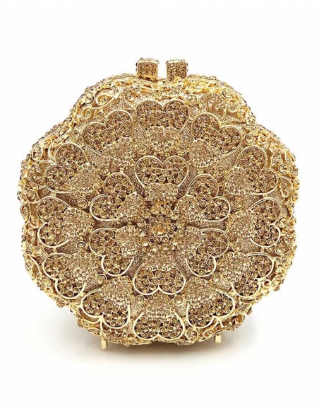 Clutch joya en forma de flor con cristales Lauren Lynn London Accessories - 1 