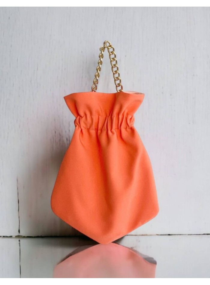 Sac de fête lisse avec chaîne courte tressée et...