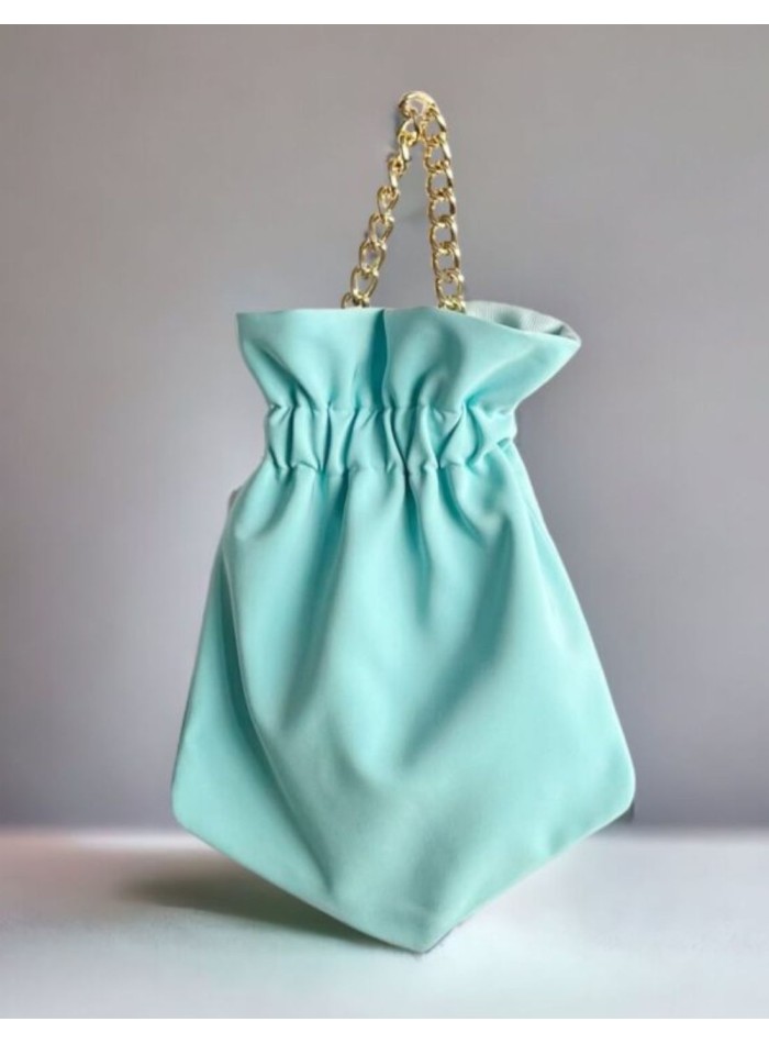 Sac de fête lisse avec chaîne courte tressée et...