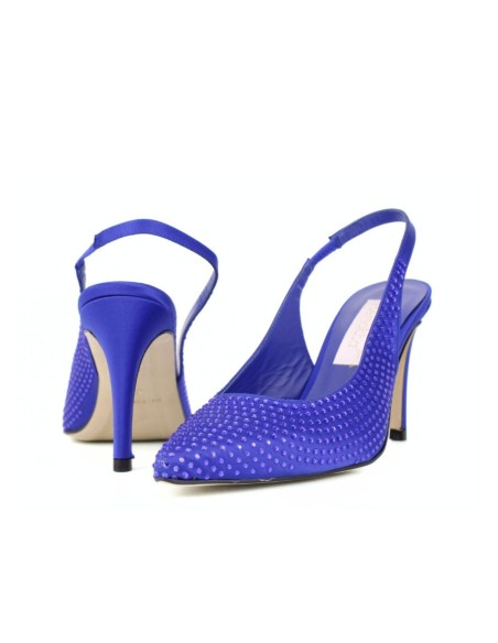 Escarpins à talons hauts bleus Klein avec paillettes