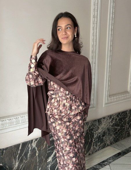 Cape d'invité en velours fin multipositions