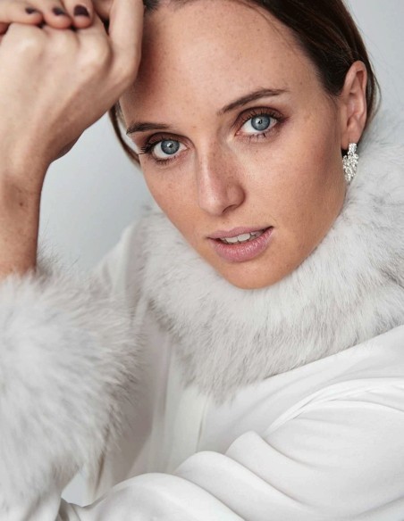 Multiposition Natural Fox Fur Collar and Cuffs