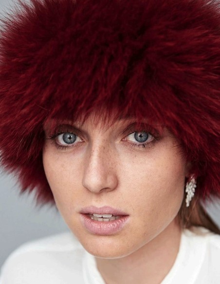 Collier et poignets multipositions en renard naturel