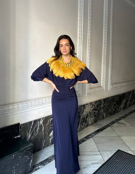 Collier en plumes naturelles