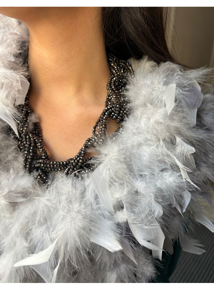 Natural feather collar