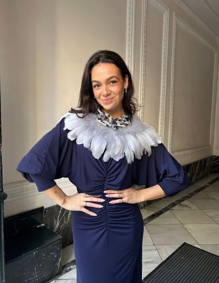 Collier en plumes naturelles