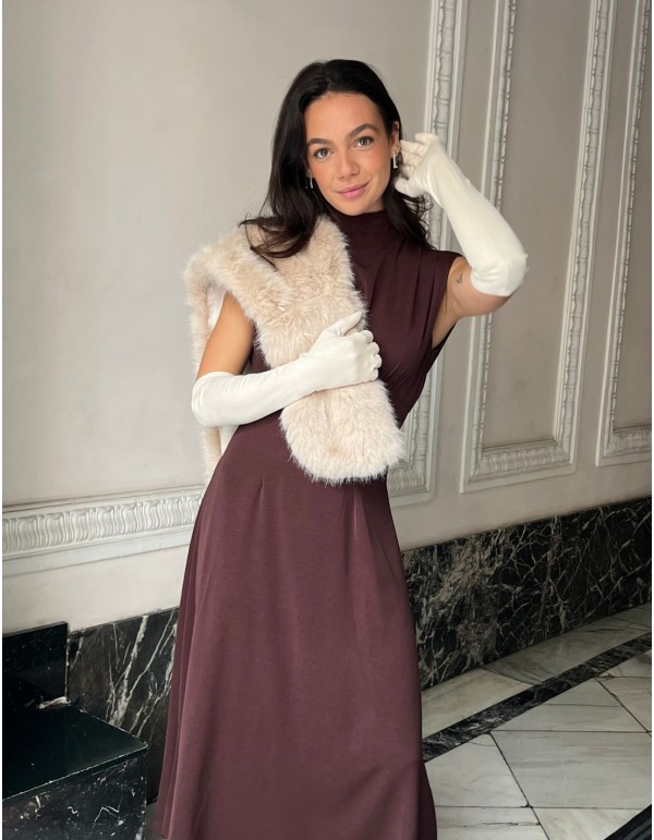 Guantes de antelina largos para invitada 2