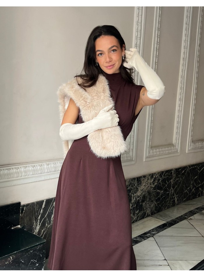 Guantes de antelina largos para invitada