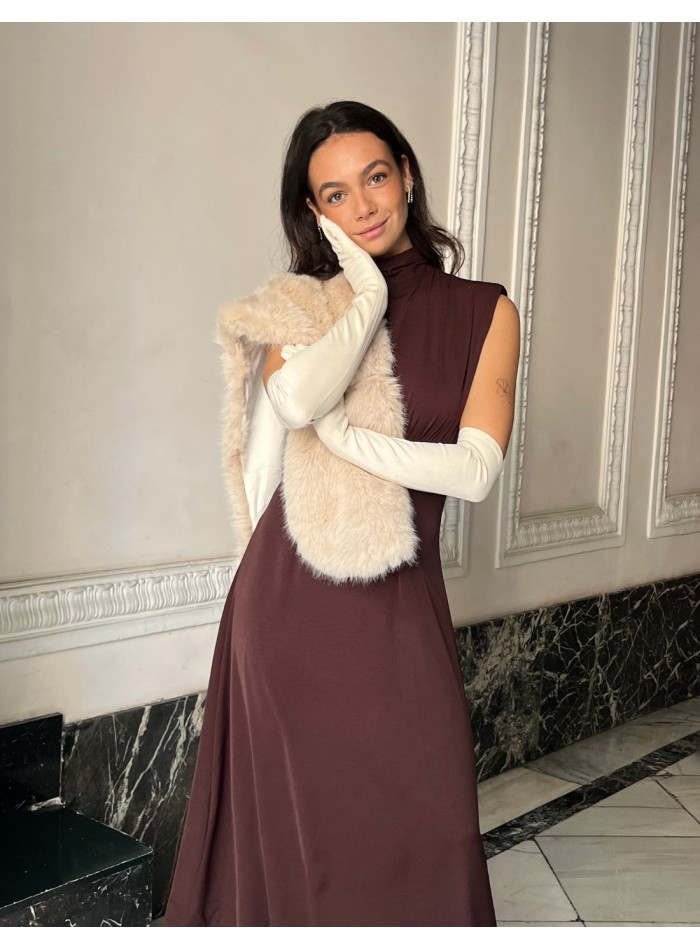 Guantes de antelina largos para invitada