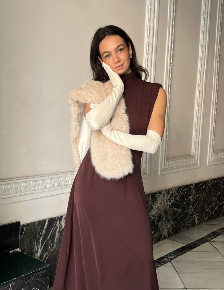 Guantes de antelina largos para invitada