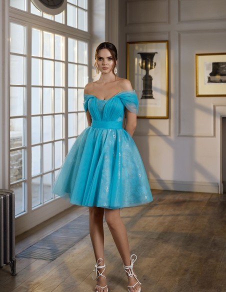 Robe de soirée avec jupe et corsage en tulle
