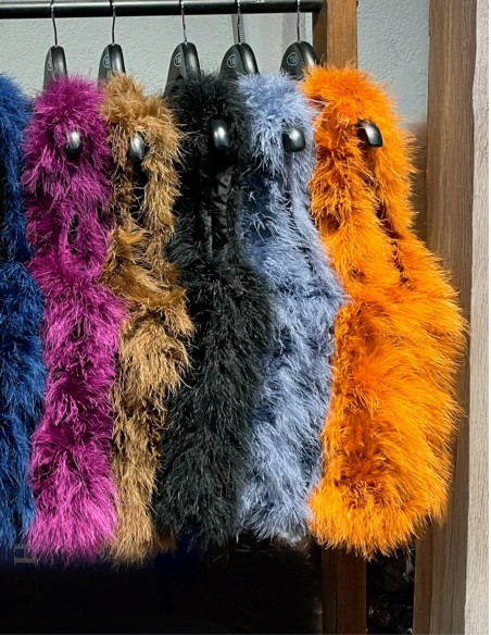 Ostrich feather vest