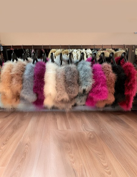 Ostrich feather vest