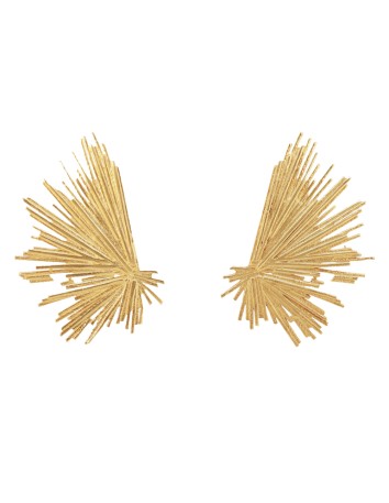 Pendientes con lineas irregulares doradas de ACUS