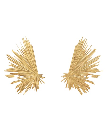 Pendientes con lineas irregulares doradas de ACUS