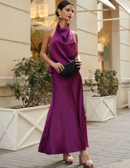 copy of Green satin halter-necked guest top