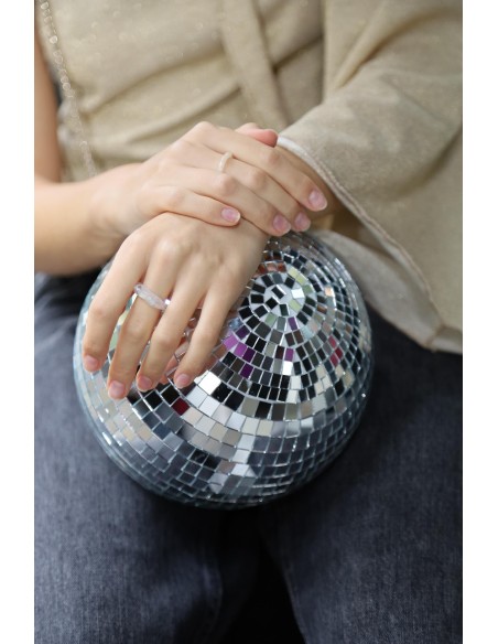 Top de fête asymétrique doré