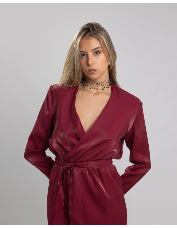 Mini robe de soirée avec fronces sur le devant 2