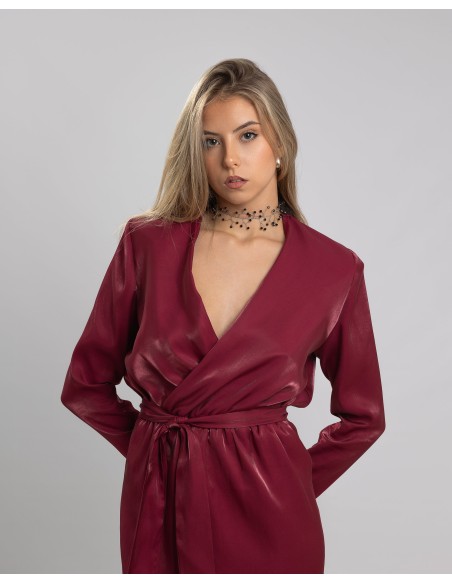 Mini party dress with front gathering